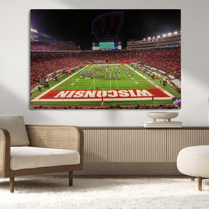 Wisconsin Badgers Football Team Print Canvas- Madison Camp
