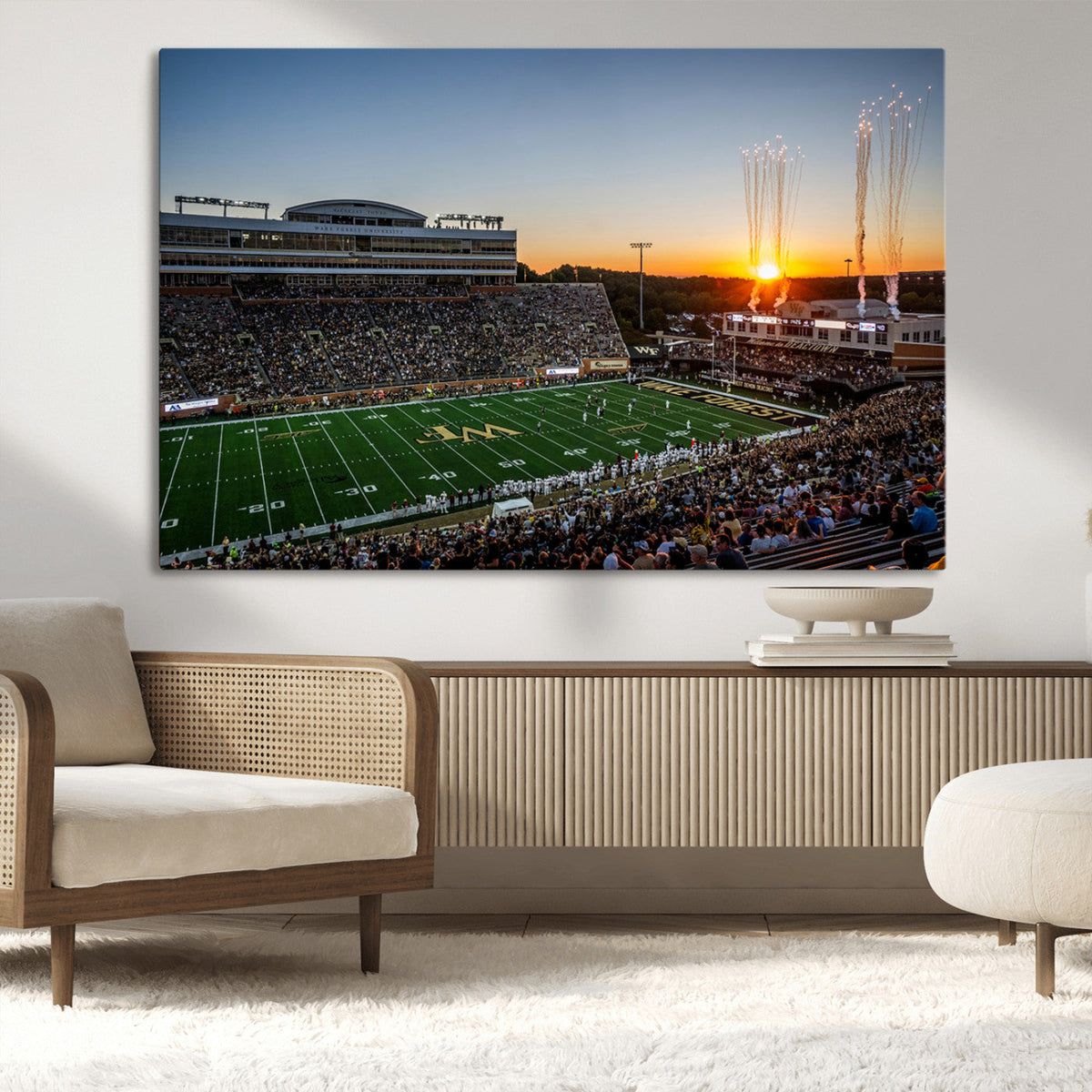 Demon Deacons Football Team Print Canvas- Winston-Salem