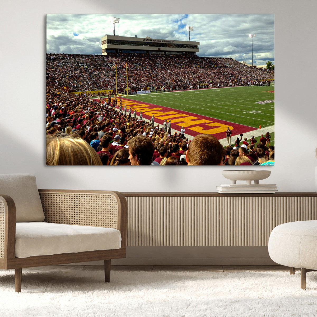 Central Michigan University Chippewas Football Team Print -