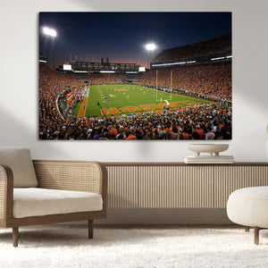Clemson University Tigers Art Print, Football Team Print -