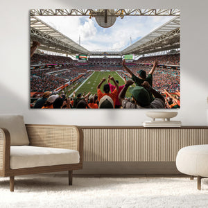 Miami Hurricanes Football Team Wall Art Print - Miami Hard