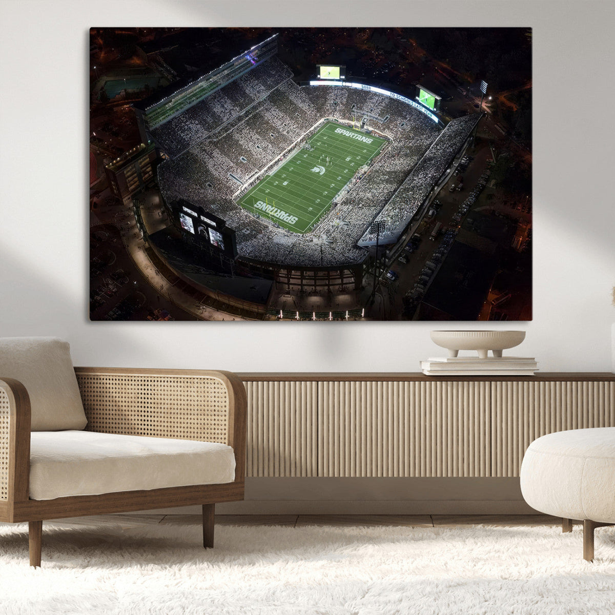 Michigan State Spartans Football Team Print - East Lansing