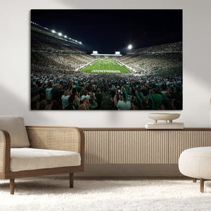 Framed Michigan State Spartans Football Team Print - East