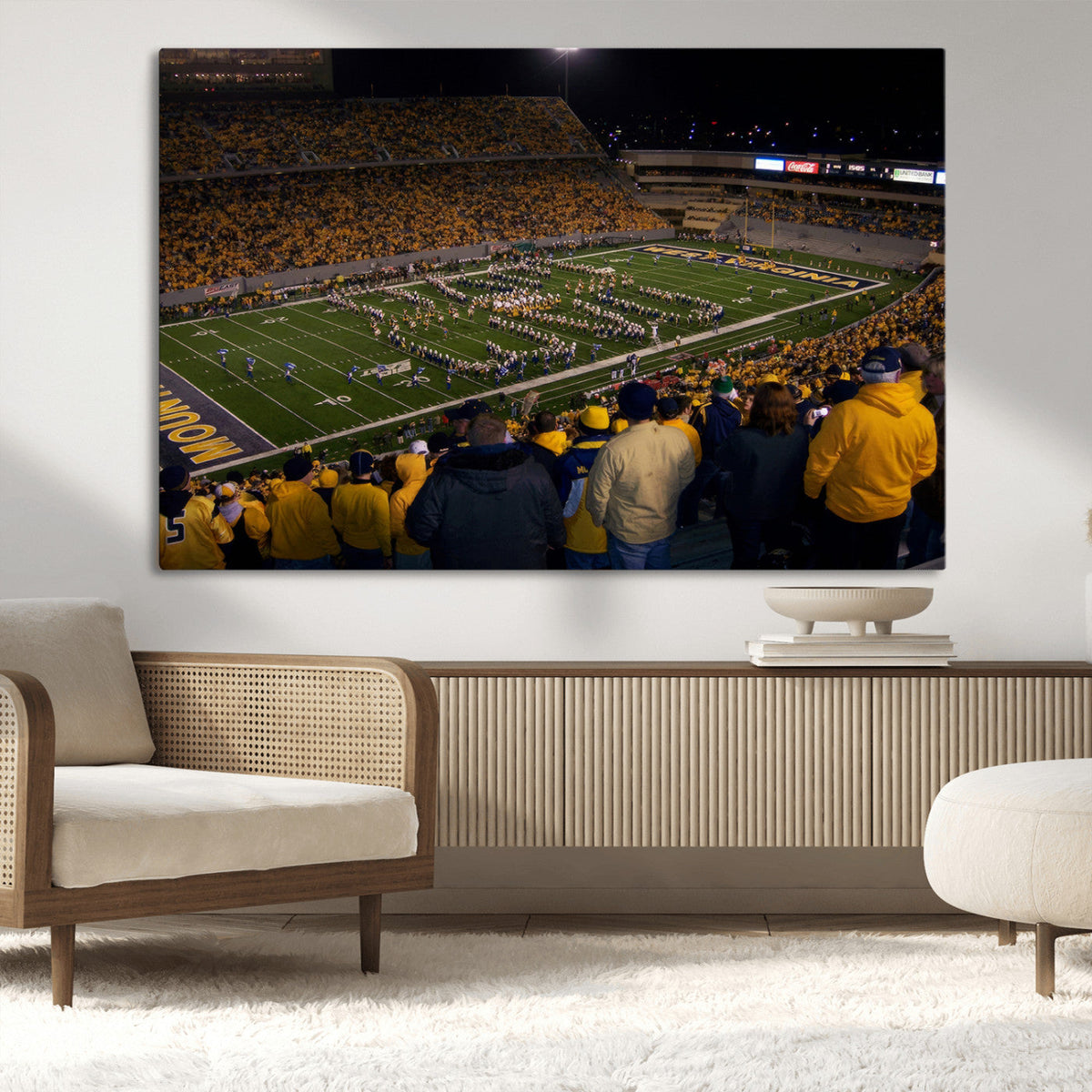 West Virginia Uni Mountaineers Football Team Print - Milan