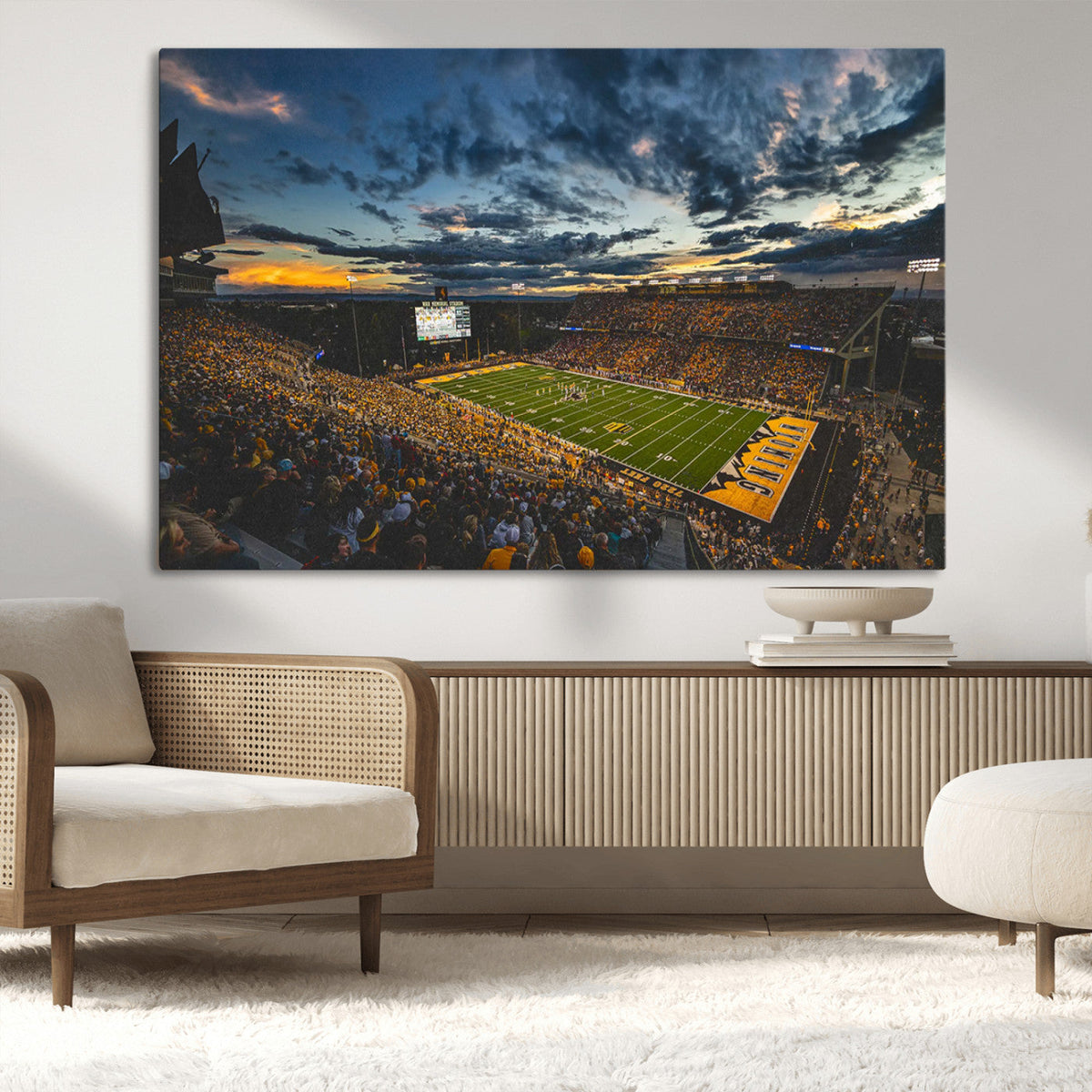 University of Wyoming Cowboys Football Team Print - Laramie
