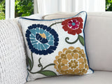 18x18" Embroidered Floral Boho Floral Throw Pillow Decorative Cover