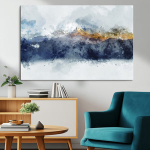 Abstract Mountain Range Art Canvas Print | 3 Panel