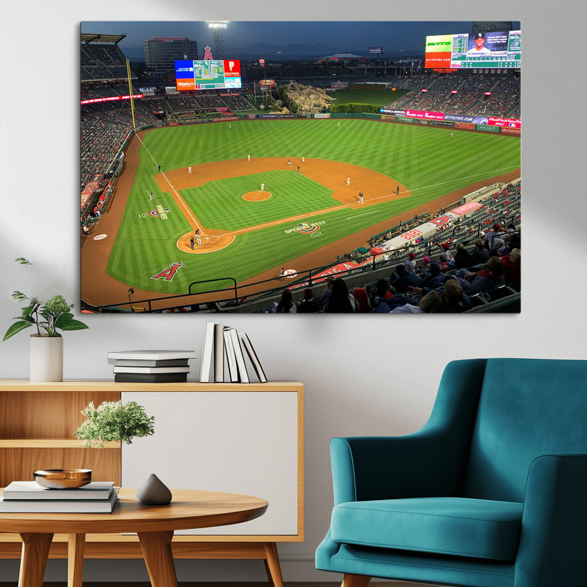 Angel Stadium Aerial Canvas Print – Los Angeles Angels