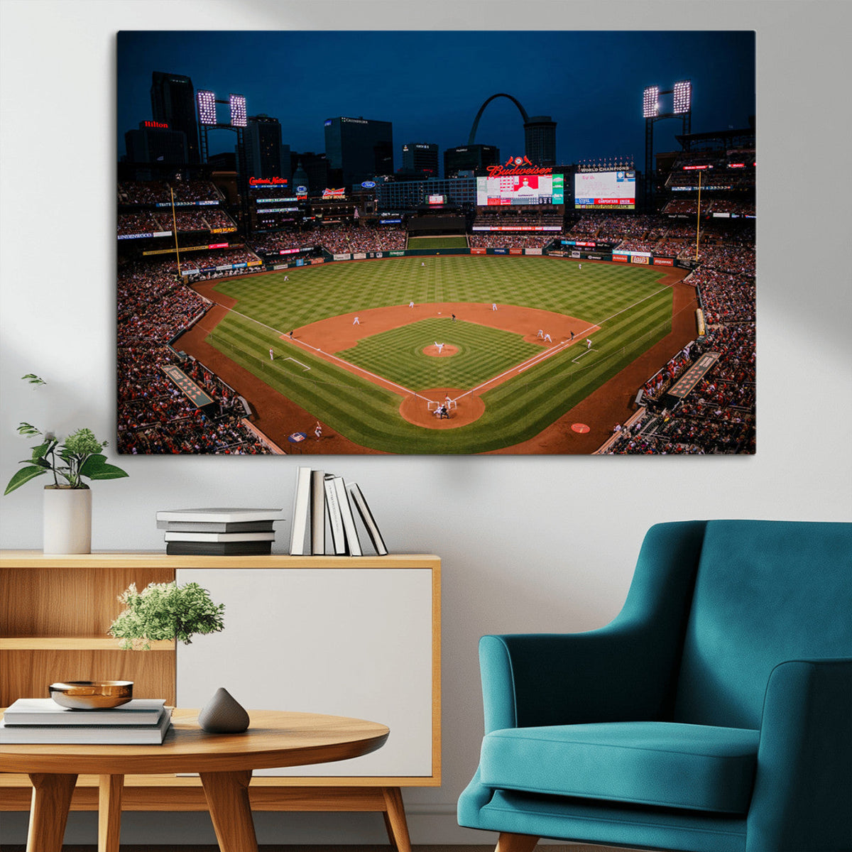 St. Louis Cardinals Baseball Team Print - Busch Stadium Wall