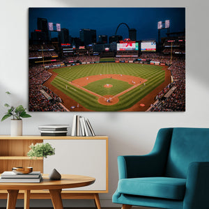 St. Louis Cardinals Baseball Team Print - Busch Stadium Wall