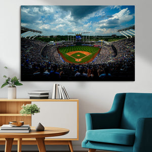 3-Panel Kauffman Stadium Wall Art Print | Large Kansas City