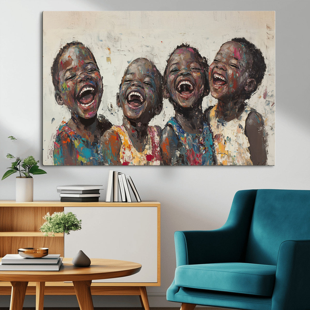 Shai Yossef Print - Joyful Childhood Canvas Wall Art -