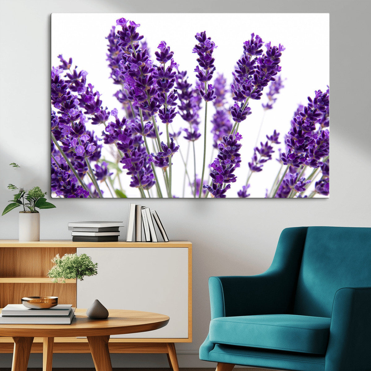 Lavender Flower Wall Art Canvas Print