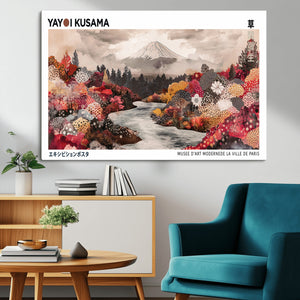 Yayoi Kusama Wall Art Canvas Print – Framed Large Abstract