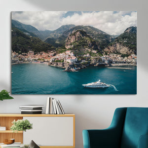 Amalfi Coast Wall Art – Framed Italian Seaside Canvas
