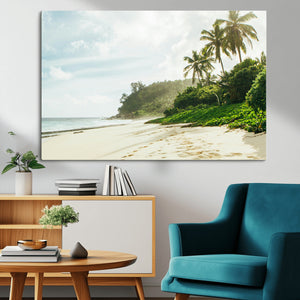 Relaxing Beach Wall Art Canvas Print – Framed Ocean View Art