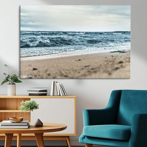 Ocean Wall Art Canvas Print – Framed Moody Seascape Coastal