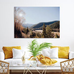 Rustic Landscape Wall Art Canvas Print – Serene Valley Scene