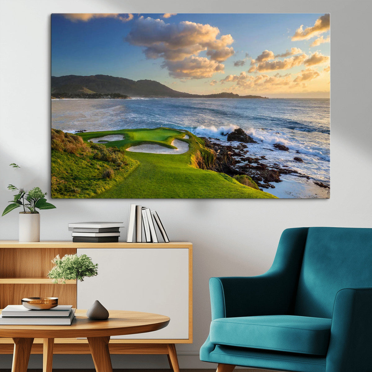 Pebble Beach Golf Links Wall Art Canvas Print – Iconic