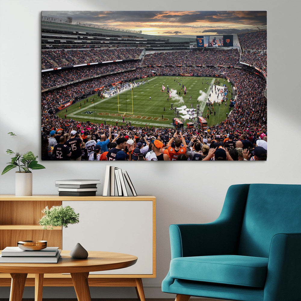 Chicago Bears Soldiers Field Wall Art Canvas Print – Framed