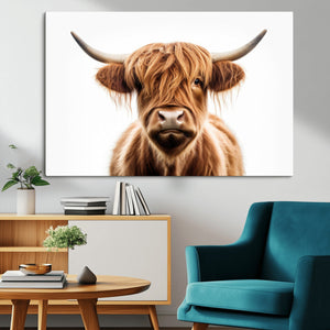 Scottish Highland Cow Canvas Print, Framed Highland Cow
