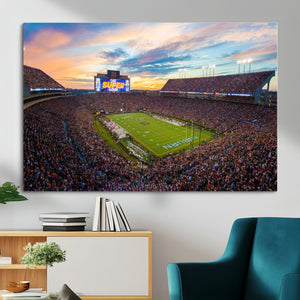 Jordan-Hare Stadium Wall Art Canvas Print, Football Stadium