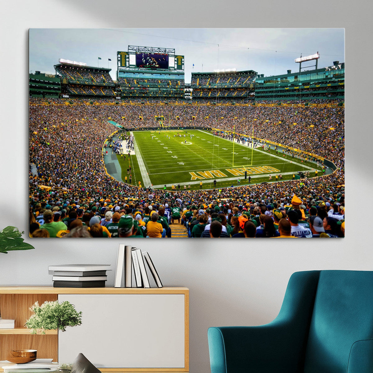 Green Bay Packers Lambeau Field Stadium Wall Art Canvas