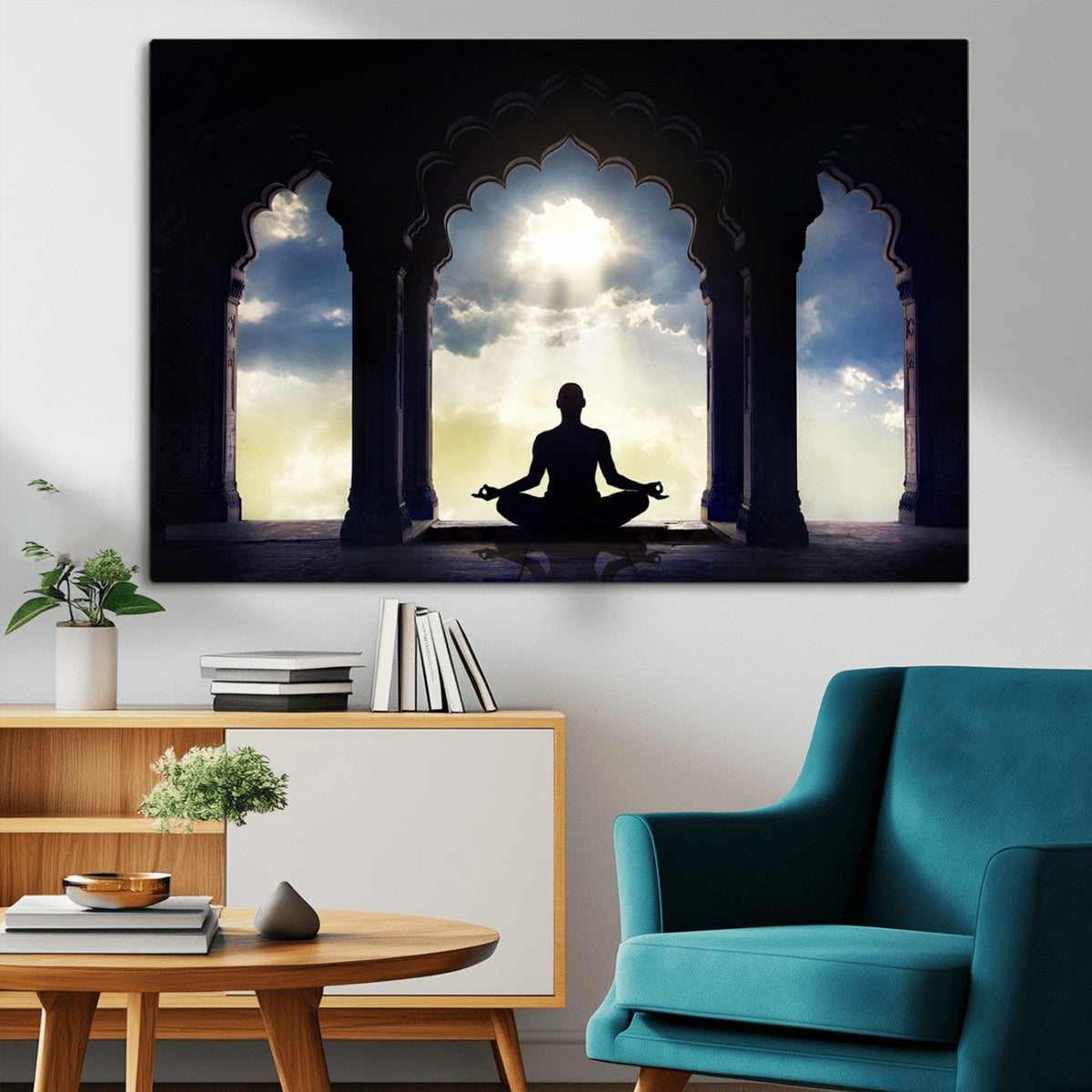 Women and Yoga Wall Art Canvas Print