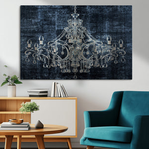 Dark Chandelier Wall Art Canvas Print