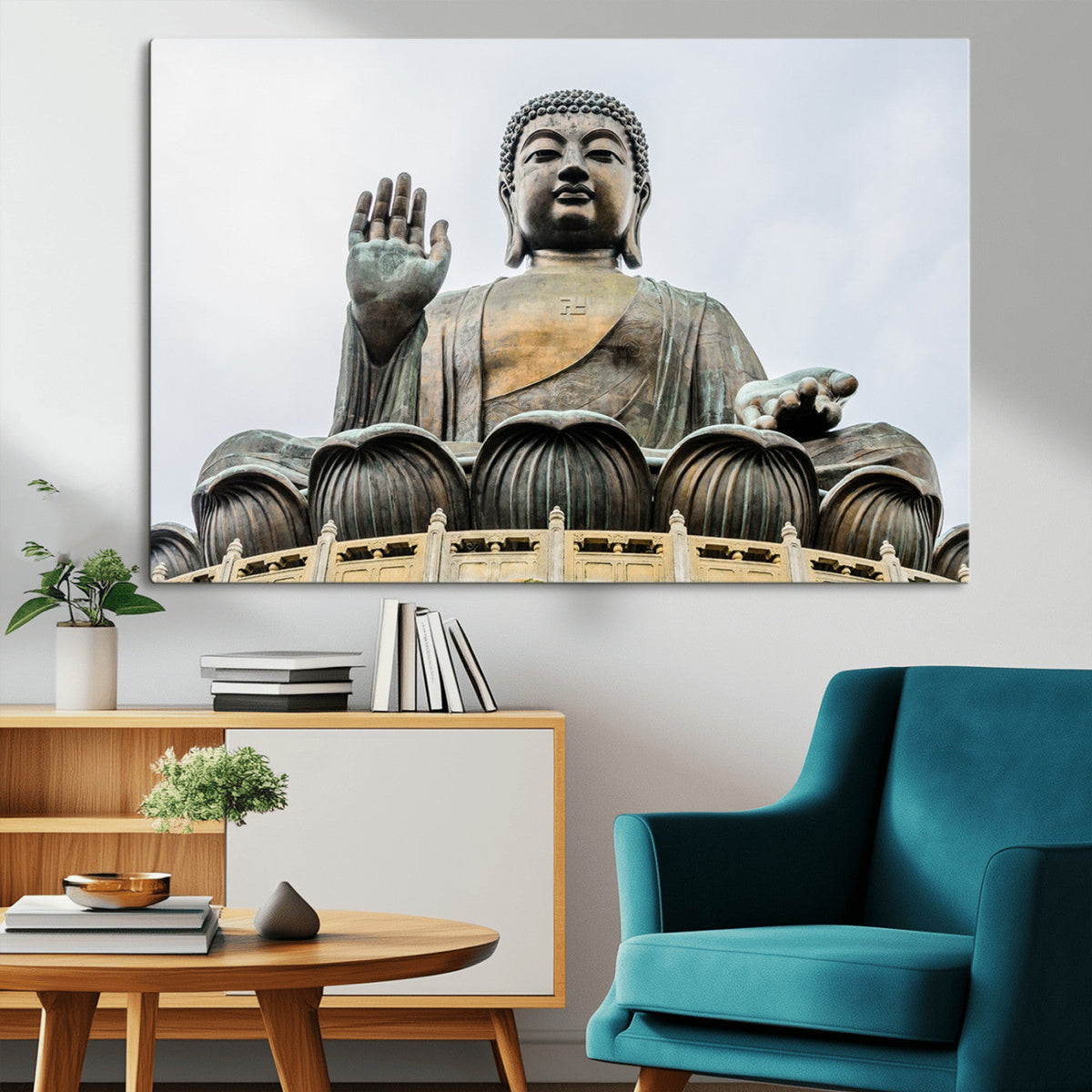 Buddha Statue Wall Art Canvas Print