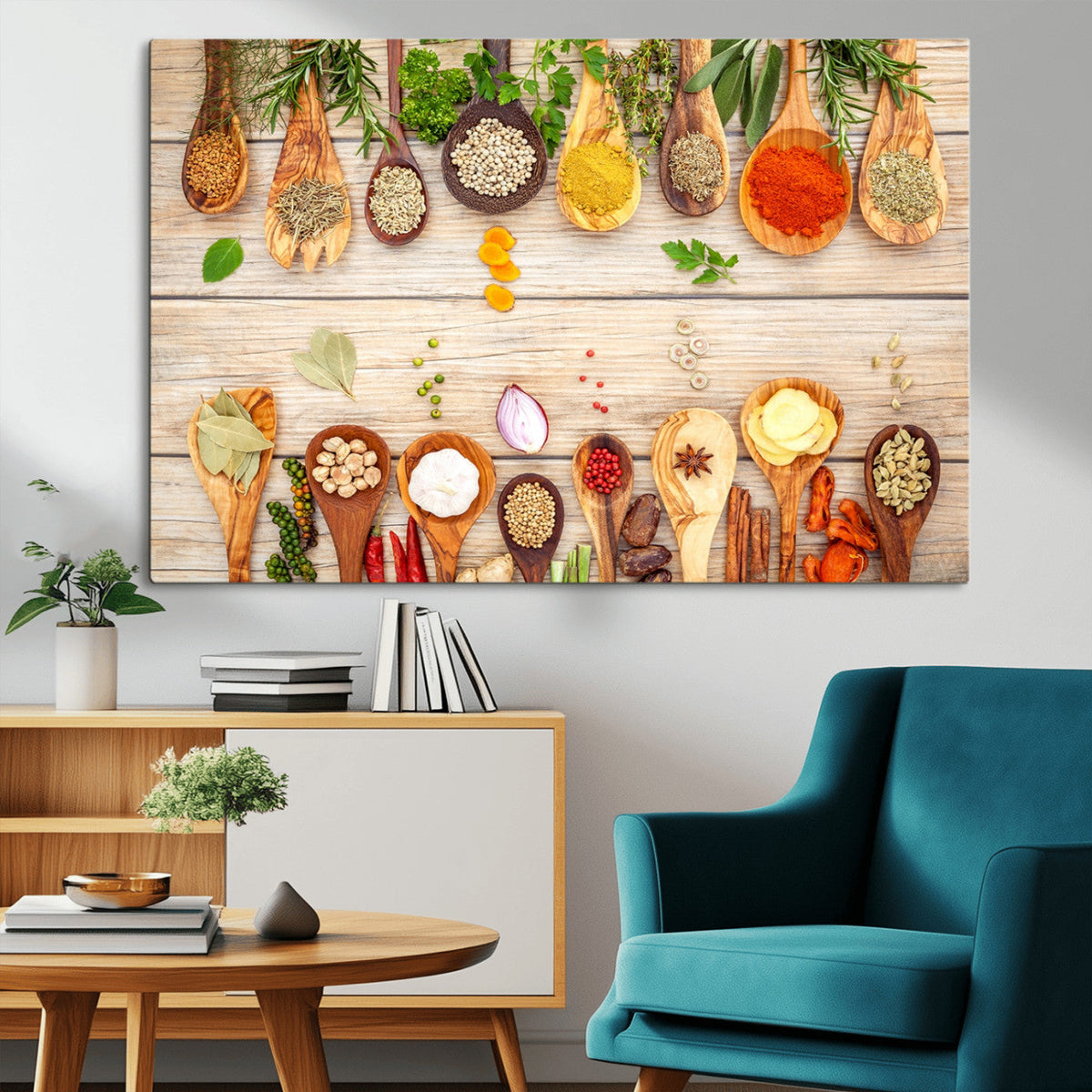 Kitchen Spice on the Table Wall Art, Kitchen Spice Wall Art