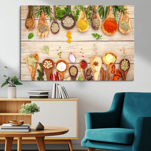 Kitchen Spice on the Table Wall Art, Kitchen Spice Wall Art