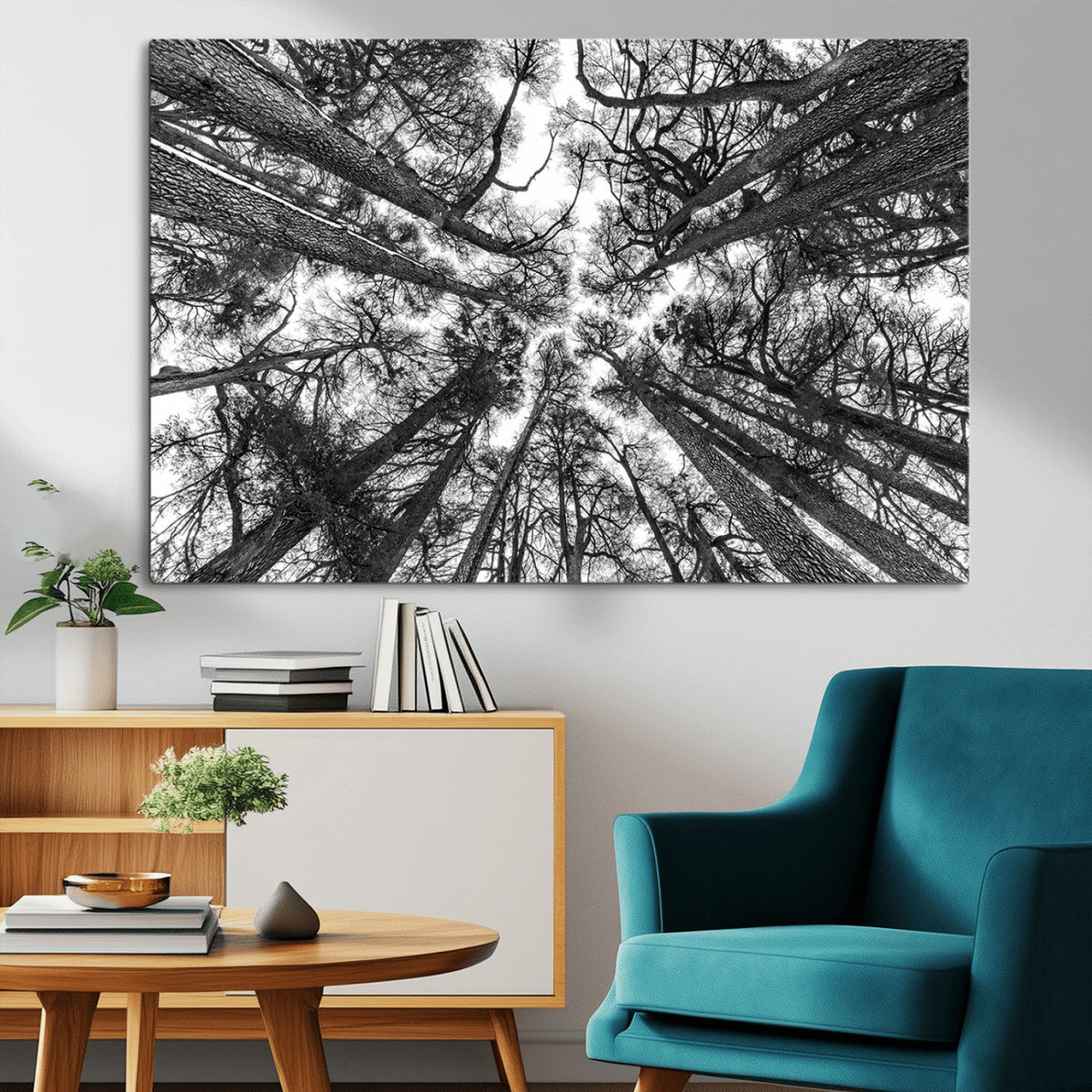 Trees Contemporary Art Canvas Print