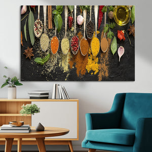 Kitchen Spice Wall Art Canvas Print