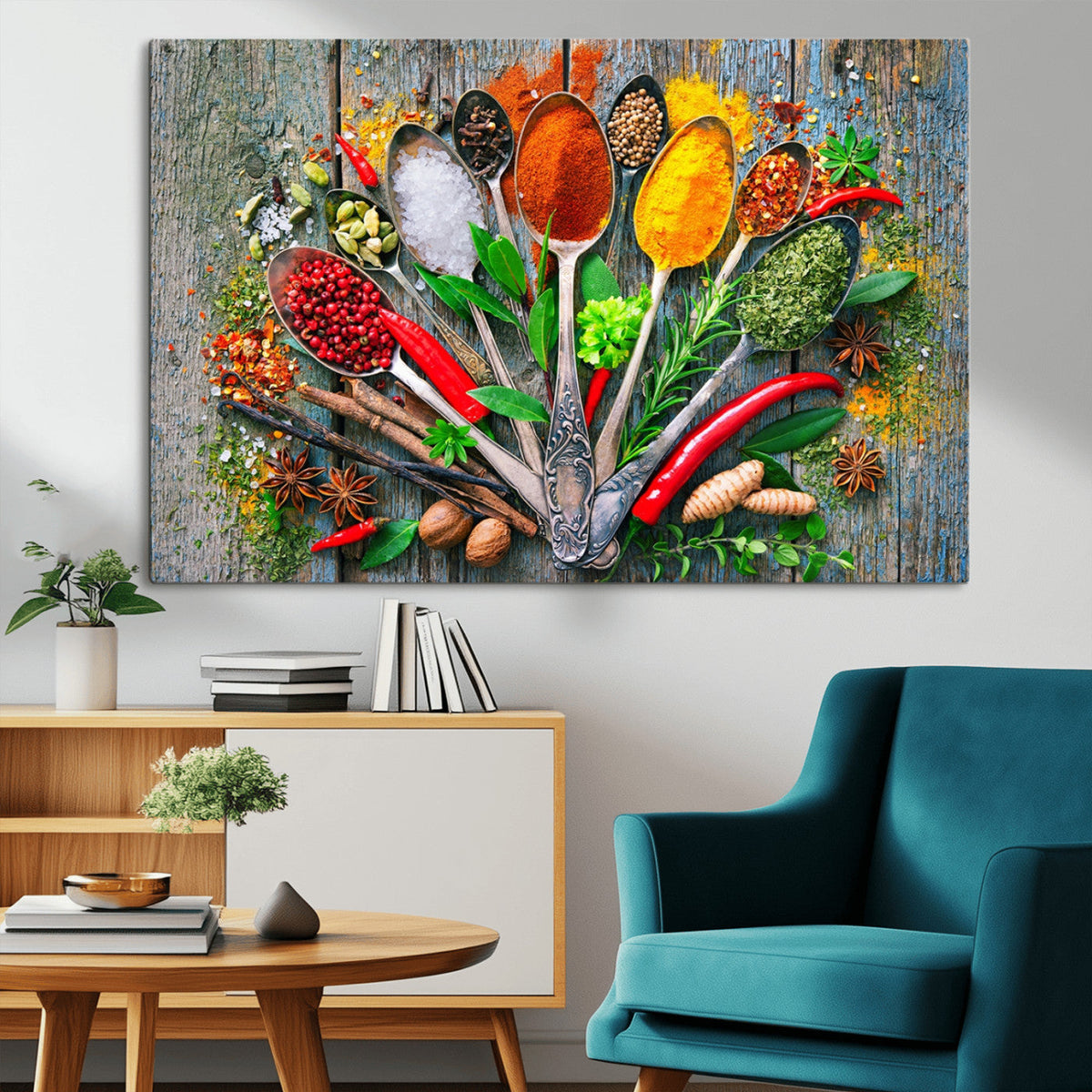 Spoonful of Spices Cooking Wall Art Canvas Print - Vibrant