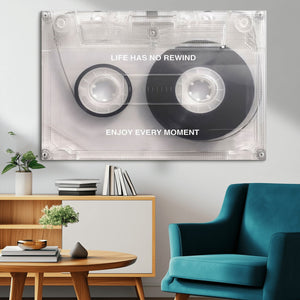 Vintage Cassette Tape Canvas Wall Art - Inspirational 'Life