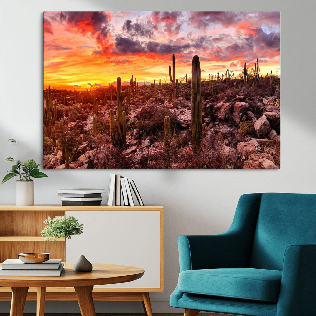 Arizona Desert Print, Western Cowboy Wall Art Print