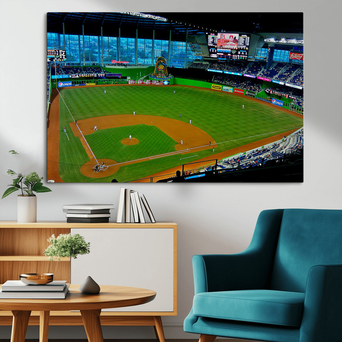 Miami Marlins Baseball Team Print - Miami LoanDepot Park