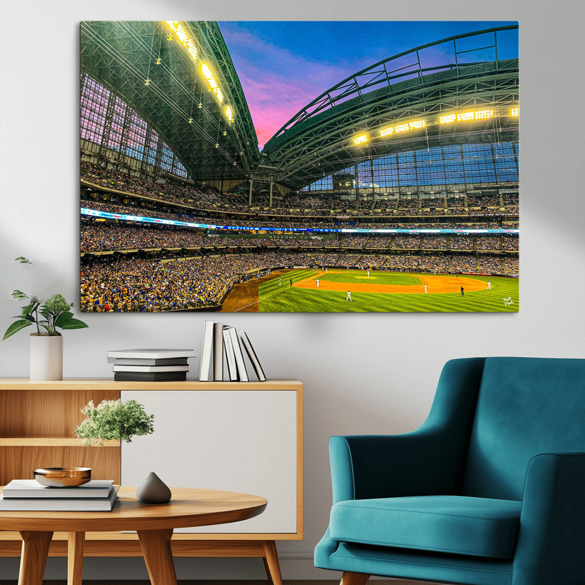 Milwaukee Brewers Baseball Team Print Canvas- American