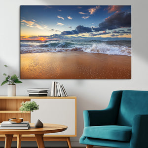Beach Canvas Wall Art - Coastal Seascape Print for Living