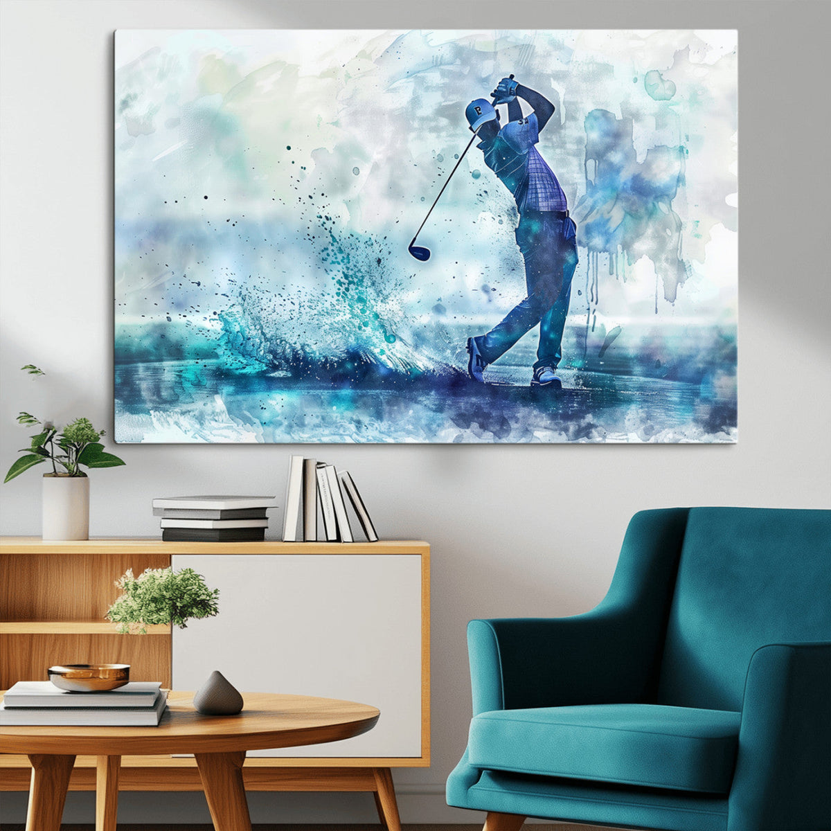Golf Swing Wall Art Canvas Print - Sports-Inspired