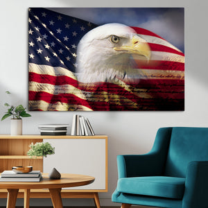 American Flag Eagle Symbol Wall Art, American Flag Eagle