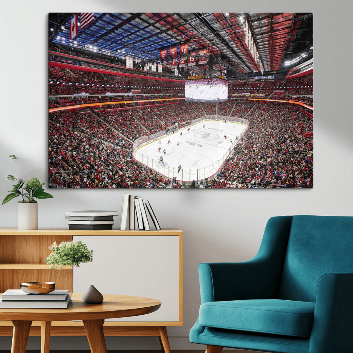 Barton Malow Little Caesars Arena Detroit Wall Art Canvas