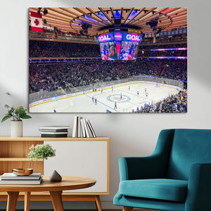 Madison New York Rangers Hockey Stadium Wall Art Canvas