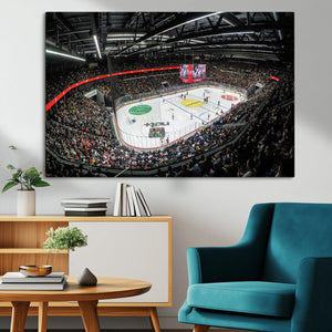 Vaudoise Lausanne Ice Hockey Arena Stadium Wall Art Canvas,