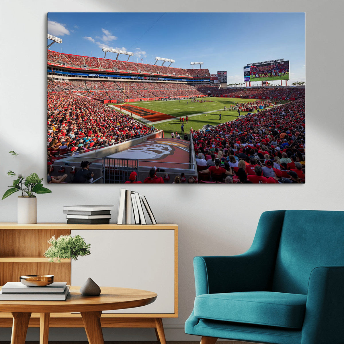 Florida Tampa Raymond James Stadium Wall Art Canvas Print -