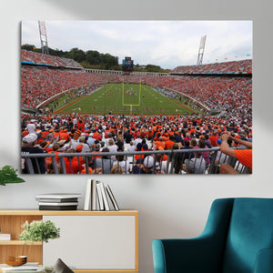 Virginia Cavaliers Football Team Print - Charlottesville Scott Stadium Print Wall Art Canvas