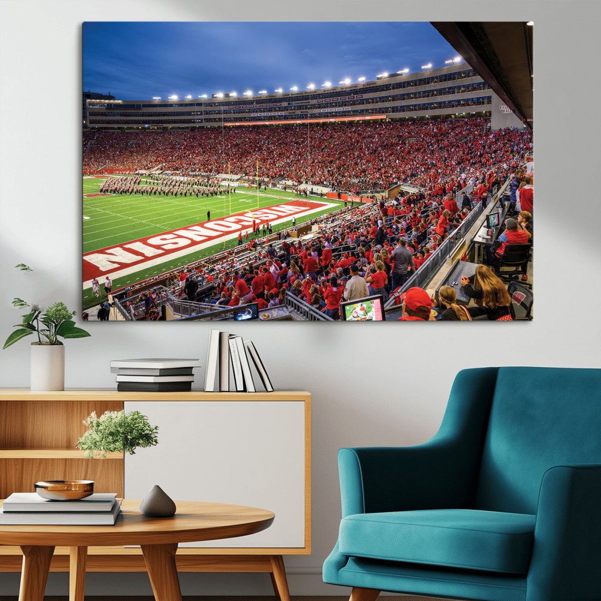 Wisconsin Badgers Football Team Print - Madison Camp Randall