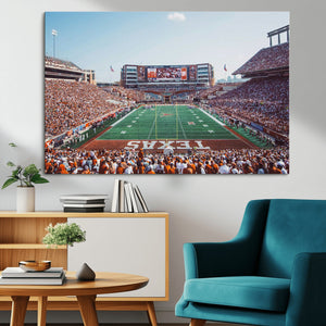 Framed Texas Memorial Stadium Canvas, University of Texas