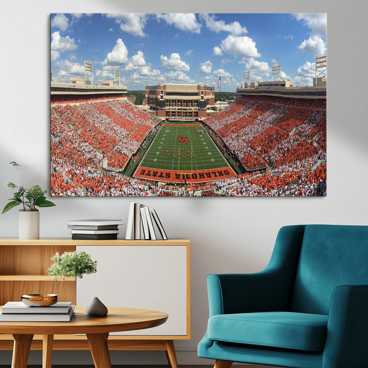 Oklahoma State Cowboys Football Team Print - Stillwater